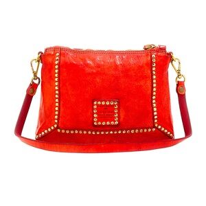 Campomaggi KURA
Shoulder bag in red leather with rivets
Like new/ never used